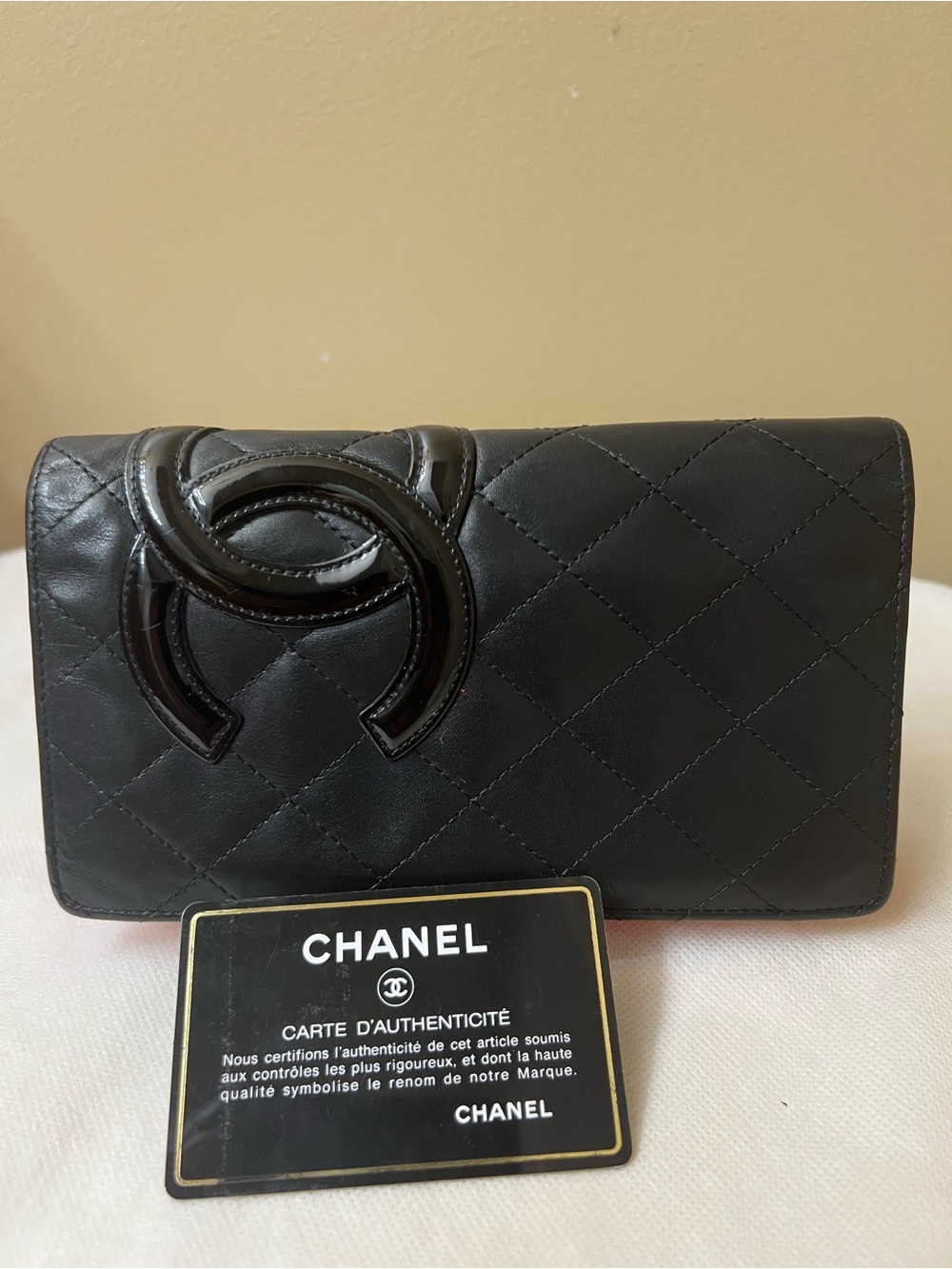 Chanel Authentic Quilted long Leather Wallet EUC - Picture 10 of 11